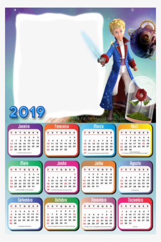 Molduras Calendário 2019 Personagens De Desenho Animado