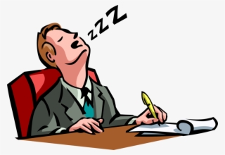 Vector Illustration Of Exhausted Businessman Falls