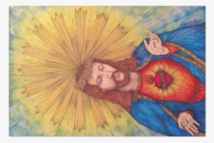 Sacred Heart Of Jesus Christ Drawing Poster - Visual Arts