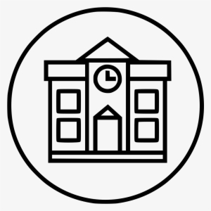 School Study Building Structure Architect Education - School Icon Png In White