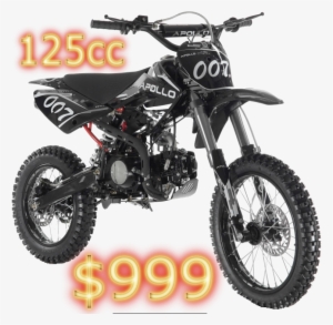 125cc Dirt Bikes - Apollo 007 125cc Dirt Bike Black