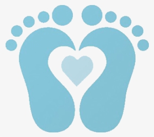 Baby Shower Boy Png - Baby Feet With Heart Clip Art