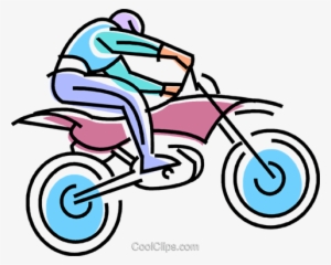 Dirt Bike Racer Flying Over A Jump Royalty Free Vector - Clip Art