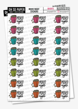 Movie Night Stickers - Film