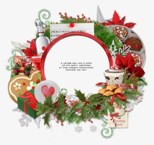 Happy Christmas Tag And Free Cluster Frame Christmas - Gift Basket Drop Shipping Lf-w