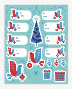 Vintage Christmas Tree Decorating Gift Tag - Christmas Tree