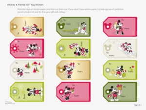 Disney Christmas Labels For Christmas - Disney Gift Tags Printable