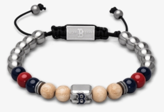 Boston Red Sox™ Square Macrame Bracelet 8mm - Boston