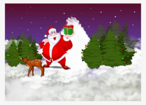 Santa Claus With Bag Of Gifts Shot Glass