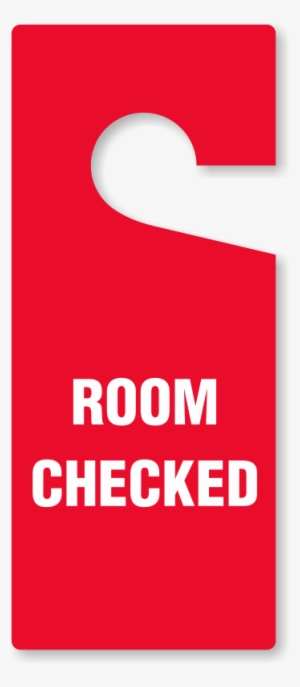 Room Checked Door Hang Tag - Room Door Tag