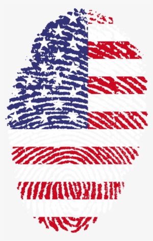 United States Fingerprint Flag 650588 - Fingerprint Flag Png