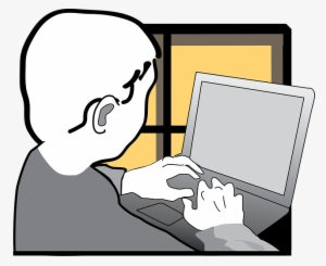 Boy Working On Laptop Png
