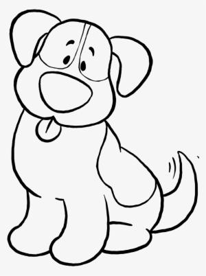 Cute Dog Coloring Pages - Simple Dog Coloring Sheet