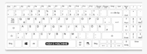 Shade Man Machine Logo Hygienic Waterproof Keyboards - Number