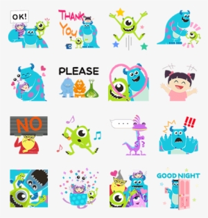 Pop-up Stickers - Monster University Line Sticker