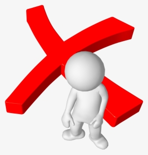 Rejection In Business - Man With Cross Sign