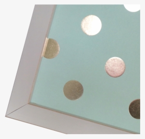 Aqua Gold Polka Dot Magnetic Dry-erase Memo Board
