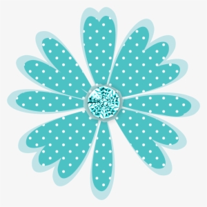 Polka Dot Daisy Turq B - Border Ramadan