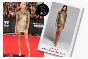 Hailey Baldwin In Kayat Fall/winter - Gold Dress On Red Carpet