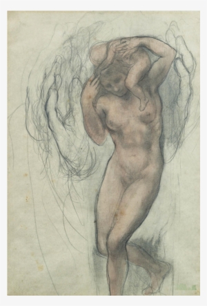 Khalil Gibran-standing Figure And Child - Kahlil Gibran