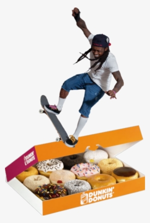 Skateboarding My Edit Lil Wayne Weezy Doughnut Png - Box Of Donuts
