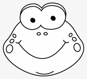 Frog Clipart Face - Frog Face Clipart Black And White