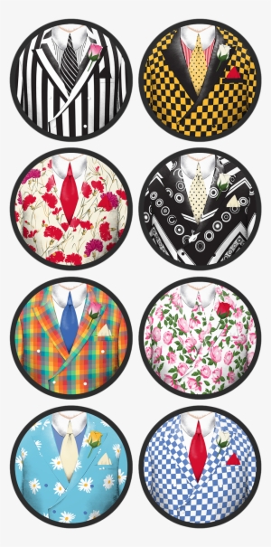 Hockey Pucks With Illustrations Of The Legendary Suits - Emblem