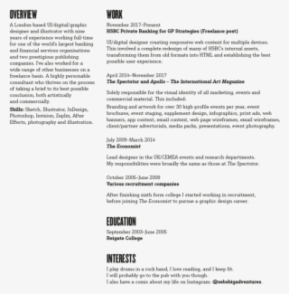 Sebastian Evans Cv