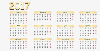 Calendario 2017 Png Español