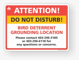 Do Not Disturb Bird Deterrent Sign