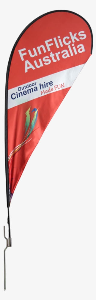 Optim 11ft Teardrop Flying Banner With Ground Spike
