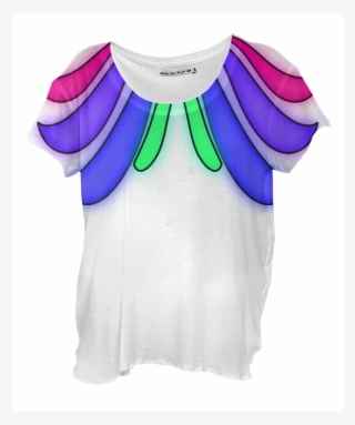 Retro-triumphant Rainbow Wings Draped Shirt $48