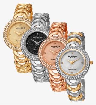 Akribos Xxiv Ak1050 Women's Diamond & Swarovski Crystal