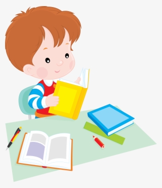 Student Reading Clip Art