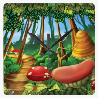 Whimsical Forest Clock