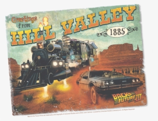 Back To The Future Iii Hill Valley Postcard Men's Regular