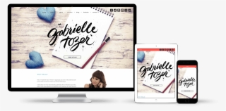 Image Of The Gabrielle Tozer Website Design On A Desktop,