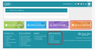 Archive Quick Link And Footer Links Qmplus
