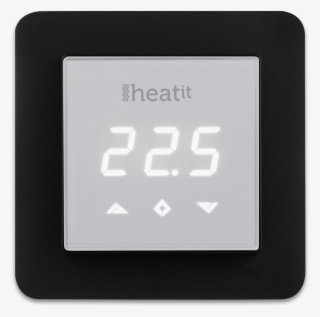 Heatit Z Wave White Front Black Frame