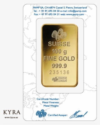 100grams Pamp Suisse Gold Bar