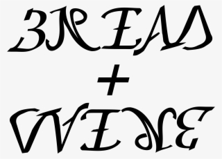 This Free Icons Png Design Of Bread And Wine Ambigram