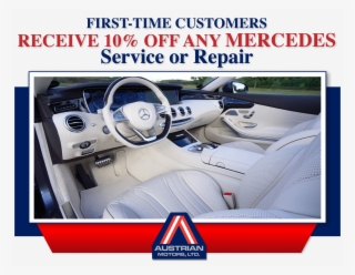 First Time Customers Receive 10% Off Any Mercedes Service