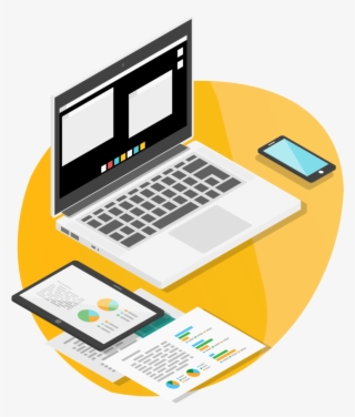 Apr Coin Workspace With Laptop, Smartphone And Tablet