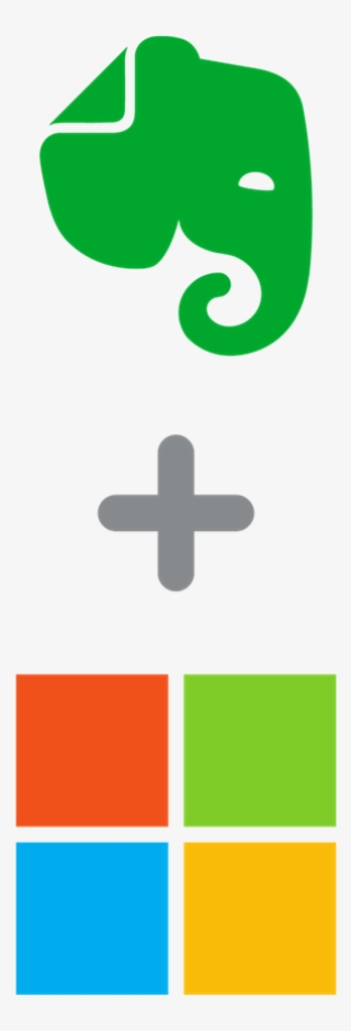 Evernote And Microsoft Logos