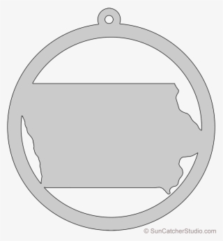 Iowa Map Circle Free Scroll Saw Pattern Shape State