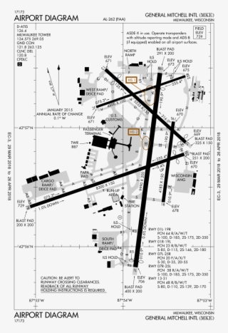 Kmke Faa Airport Diagram