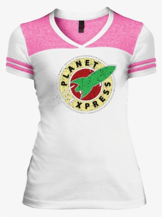 Futurama Varsity V Neck T Shirt