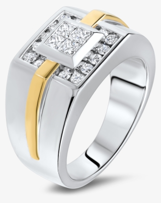 Diamond Ring In 18k White/yellow Gold