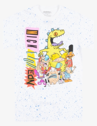 Nickelodeon Cartoon Characters T-shirt White Speckle