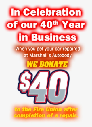 Marshall's Autobody Donates To Our Local Firefighters